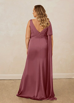 Christian Siriano Bridal for Azazie 1011 Bridesmaid Dresses Desert Rose Mermaid Bow Stretch Satin Dress image19