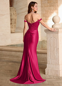 Valeria Rosa Abito da ballo in raso con corsetto e paillettes in velluto image8