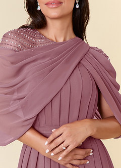 Azazie Olena Mother of the Bride Dresses Vintage Mauve A-Line Sequins Chiffon Dress image5