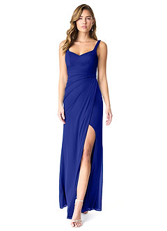 Azazie Verami Bridesmaid Dresses Royal Blue Mermaid Lace Mesh Dress image1