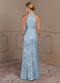 Azazie Tyra Mother of the Bride Dresses Sky Blue Mermaid Floral Burnout Dress image3