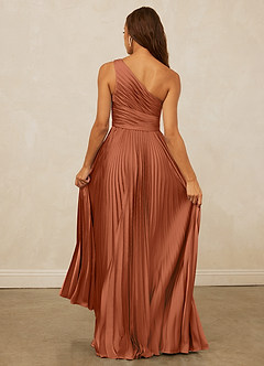 Christian Siriano Bridal for Azazie 1008 Brautjungfernkleider A-Linie One-Shoulder Stretch-Satin Kleid Zedernrose image7