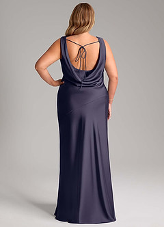 Azazie Rylina Bridesmaid Dresses Stormy Mermaid Stretch Satin Dress image8