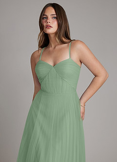 Azazie Teagan Bridesmaid Dresses Matcha A-Line Sweetheart Neckline Tulle Dress image6