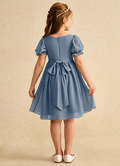 Azazie Jolie Blumenmädchenkleider A-Linie mit ärmel Chiffon Kleid Zwielichtviolett image2