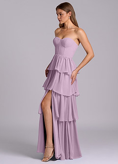 Azazie Faye Bridesmaid Dresses Wisteria A-Line Sweetheart Neckline Chiffon Dress image3