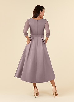 Azazie Maritza Kleider für die Brautmutter A-Linie Plissee Matte Satin Kleid Dämmerung image7