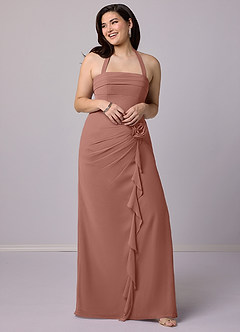 Barbie ♥ Azazie Bridesmaid Dresses Cedar Rose Sheath Strapless Chiffon Convertible Dress image11