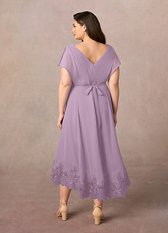 Azazie Palana Mother of the Bride Dresses Wisteria A-Line Lace Chiffon Dress image9