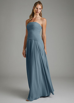 Azazie Layla Bridesmaid Dresses Twilight A-Line Strapless Chiffon Dress image4