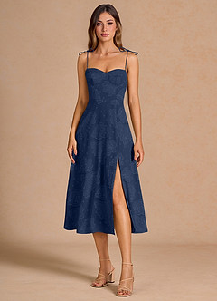 Ophelie Navy Midi Dress image5