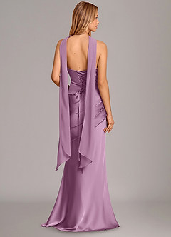 Azazie Pelagia Vestidos de damas de honor Vestido de Glicinia de Satén Elástico de Corte Sirena Convertible con Corsé image4