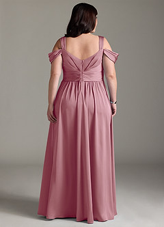 Azazie Lianne Bridesmaid Dresses Vintage Mauve A-Line Off the Shoulder Stretch Satin Dress image10