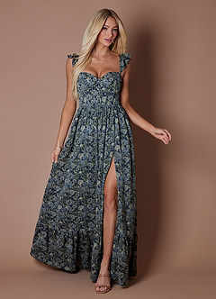 vestido Maxi Flor Índigo Kerra image5