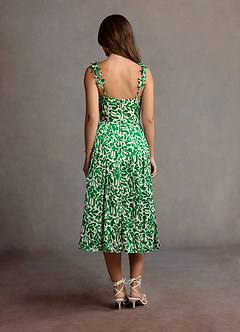 Midi jurk Maggy Groene Samenvatting image5