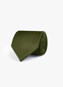 front Stretch Satin Wide Tie