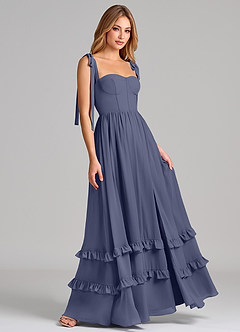 Azazie Anastacia Bridesmaid Dresses Stormy A-Line Sweetheart Neckline Chiffon Dress image4