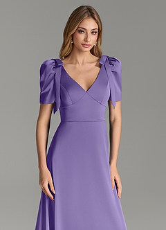 Azazie Asher Bridesmaid Dresses Tahiti A-Line with Pockets Stretch Satin Dress image5