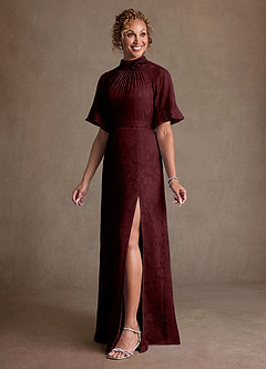 Azazie Hypatia Suknie dla Matki Panny Młodej Osłona Pofałdowany Kwiatowe wypalenie Długość podłogi Sukienka image2