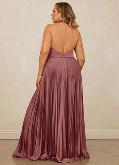 Christian Siriano Bridal for Azazie 1007 Bridesmaid Dresses Amethyst A-Line Pleated Stretch Satin Dress image11