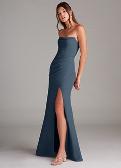 Azazie Leonis Bridesmaid Dresses Neptune Sheath Strapless Chiffon Convertible Dress image3
