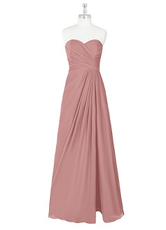Azazie Arabella Allure Robes de demoiselle d'honneur Robe Trapèze Convertible en Mousseline de soie Encolure en Forme de Cœur Rose Poussiéreuse image8