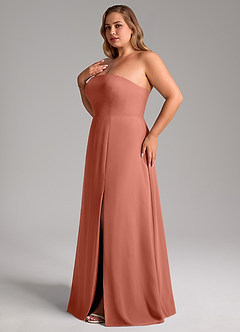 Azazie Wren Bridesmaid Dresses Clay A-Line Side Slit Chiffon Convertible Dress image12