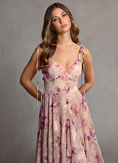 Harmony Mauve Floral Midi Dress image6
