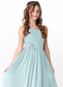 Azazie Astrid Junior Klänning av A-Line i Chiffong Blommig image1