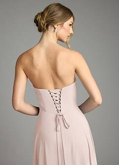 Azazie Ayla Abiti da Damigella Abito A-Line in Chiffon Scollo a Cuore Petalo Di Rosa image11