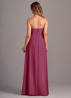 Azazie Joni Venta Final Vestido de Mora de Gasa de Corte en A Convertible con Sin tirantes image5