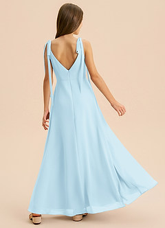 Azazie Izzy Junior Klä av A-Line i Chiffong Plisserad image2