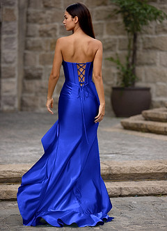 Siren Bleu Royal Robe de bal sirène image2