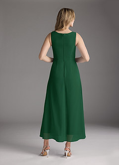 Azazie Anitta Mother of the Bride Dresses Dark Green Jumpsuit/Pantsuit Pleated Stretch Crepe Dress image6