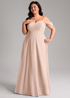 Azazie Marley Bridesmaid Dresses English Rose A-Line Off the Shoulder Chiffon Convertible Dress image14