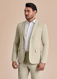 front William Tan Comfort Blend  Suit Jacket