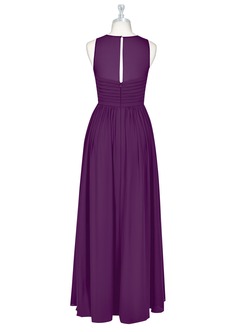 Azazie Nina Brautjungfernkleider A-Linie Plissee Chiffon Kleid Traube image7