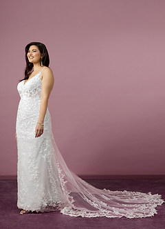 Barbie ♥ Azazie Wedding Dresses Diamond White Mermaid Sequins Tulle Dress image8