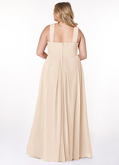 Azazie Kaleigh Bridesmaid Dresses White Alabaster A-Line Pleated Chiffon Dress image2