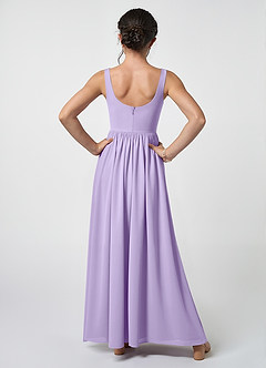 Azazie Keyla Junior Lilac A-Line Pleated Chiffon Dress image2