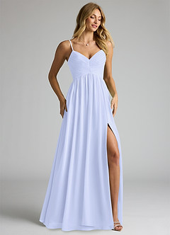 Azazie Alia Bridesmaid Dresses Lavender A-Line Pleated Chiffon Dress image2