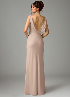 Azazie Kieryn Brautjungfernkleider Meerjungfrau-Linie Plissee Stretch-Satin Kleid Englisches Rosa image6