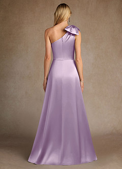 Azazie Easton Kleider für die Brautmutter A-Linie One-Shoulder Stretch-Satin Kleid Frostiges Flieder image3