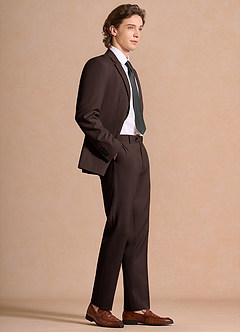 front James Ganache Structured Stretch Suit