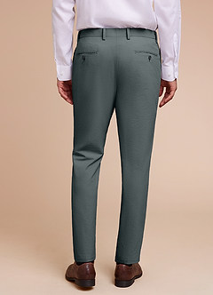 front Miles Gris Pantalones de vestir de seersucker