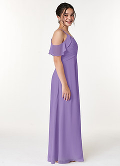 Azazie Dakota Junior Tahiti A-Line Off the Shoulder Chiffon Dress image3