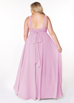 Azazie Kora Bridesmaid Dresses A-Line Convertible Chiffon Floor-Length Dress image8