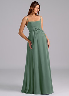 Azazie Saige Maternity Bridesmaid Dresses A-Line Pleated Chiffon Floor-Length Dress image7