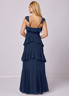 Barbie ♥ Azazie Bridesmaid Dresses Dark Navy A-Line Sweetheart Neckline Chiffon Dress image5