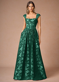 Hazel Hunter Green Pleated Maxi Dress image3